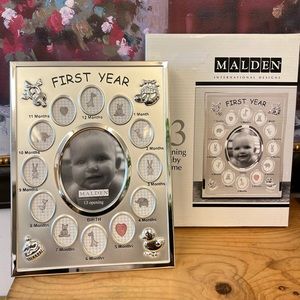 Malden International Designs Baby's First Year Collage Picture Frame, 13 Option